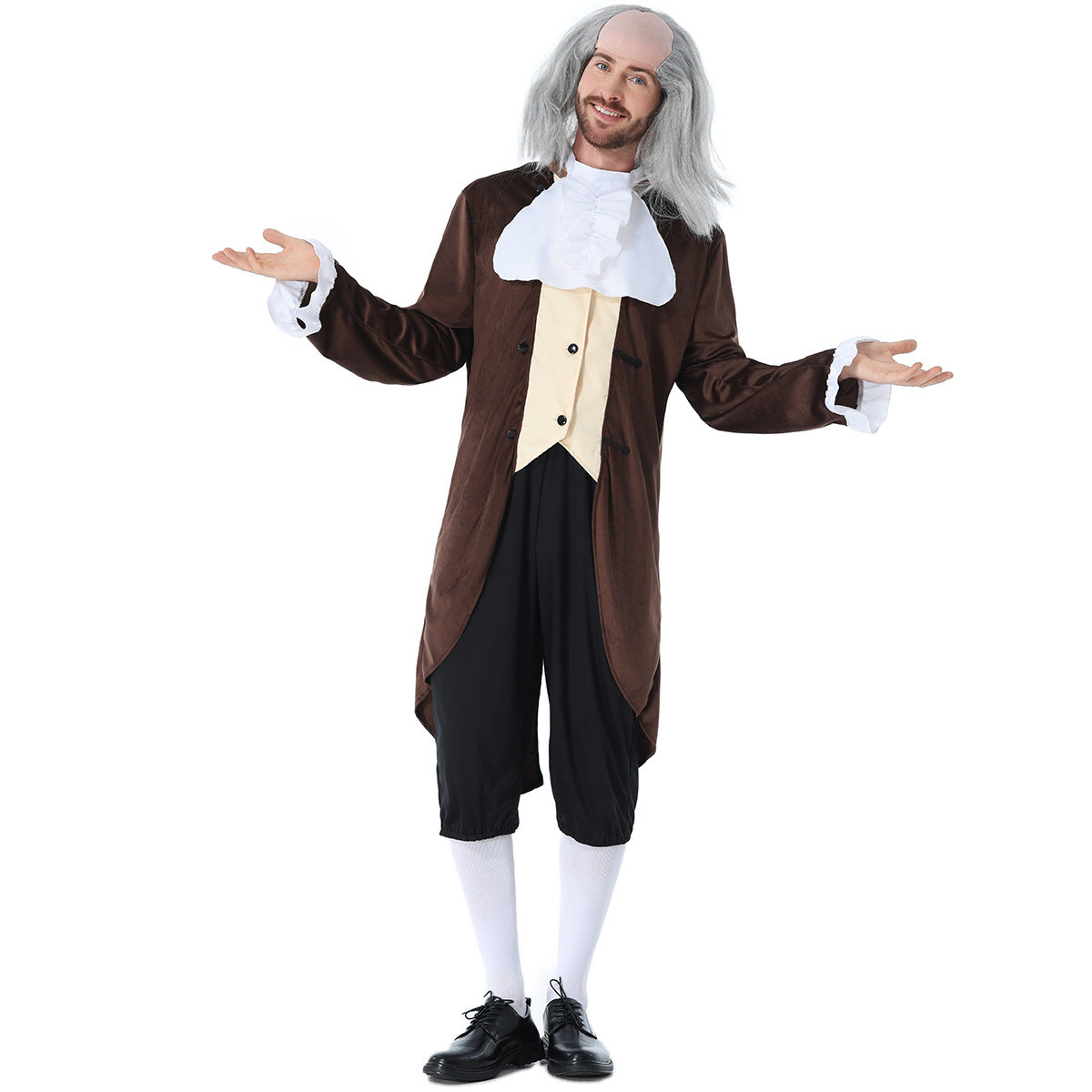 Men's historical costume with elegant tailcoat and baggy trousers Chichicherry