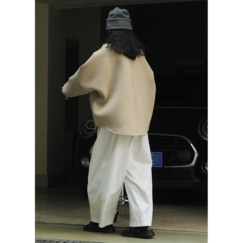 Women Wide High-Waist Drawstring Pants in Culotte/Balloon Cut Chichicherry