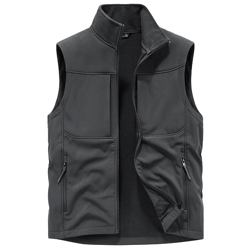 Men's Functional Softshell Vest with Fleece Lining and Windproof Membrane Chichicherry