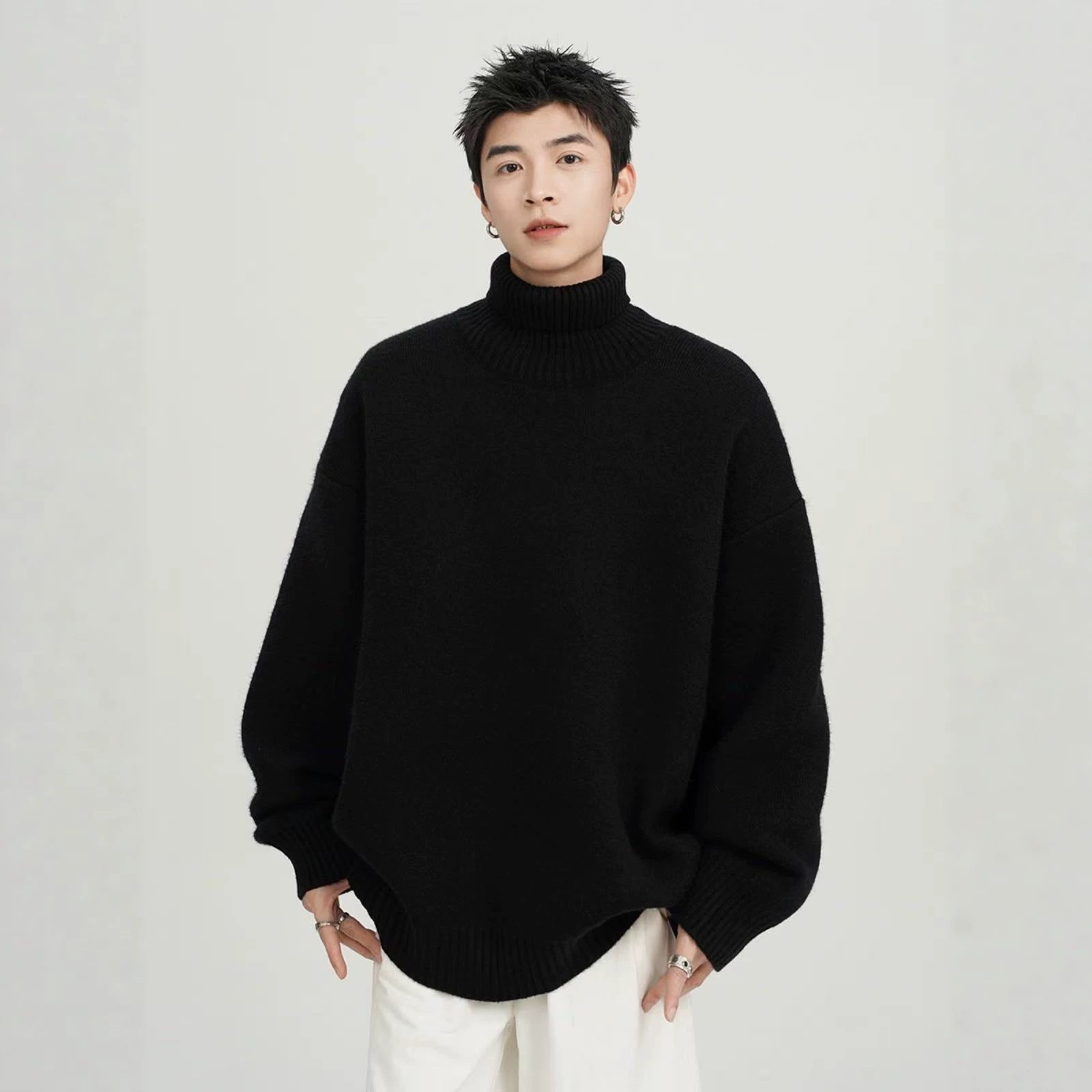 Unisex Oversized Turtleneck Sweater Chichicherry