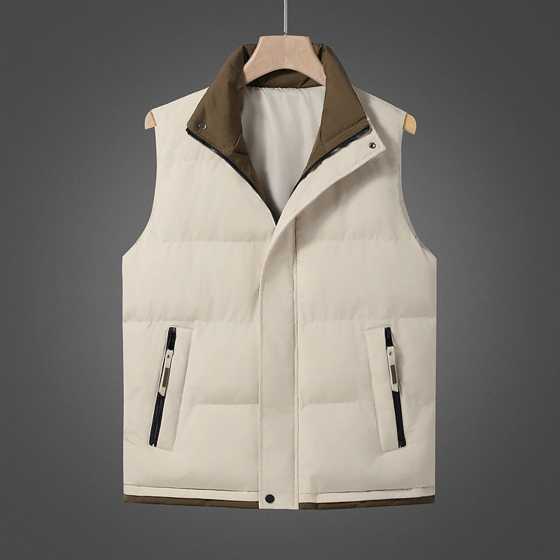 Men's padded vest with high collar, thermal filling and windproof outer shell Chichicherry