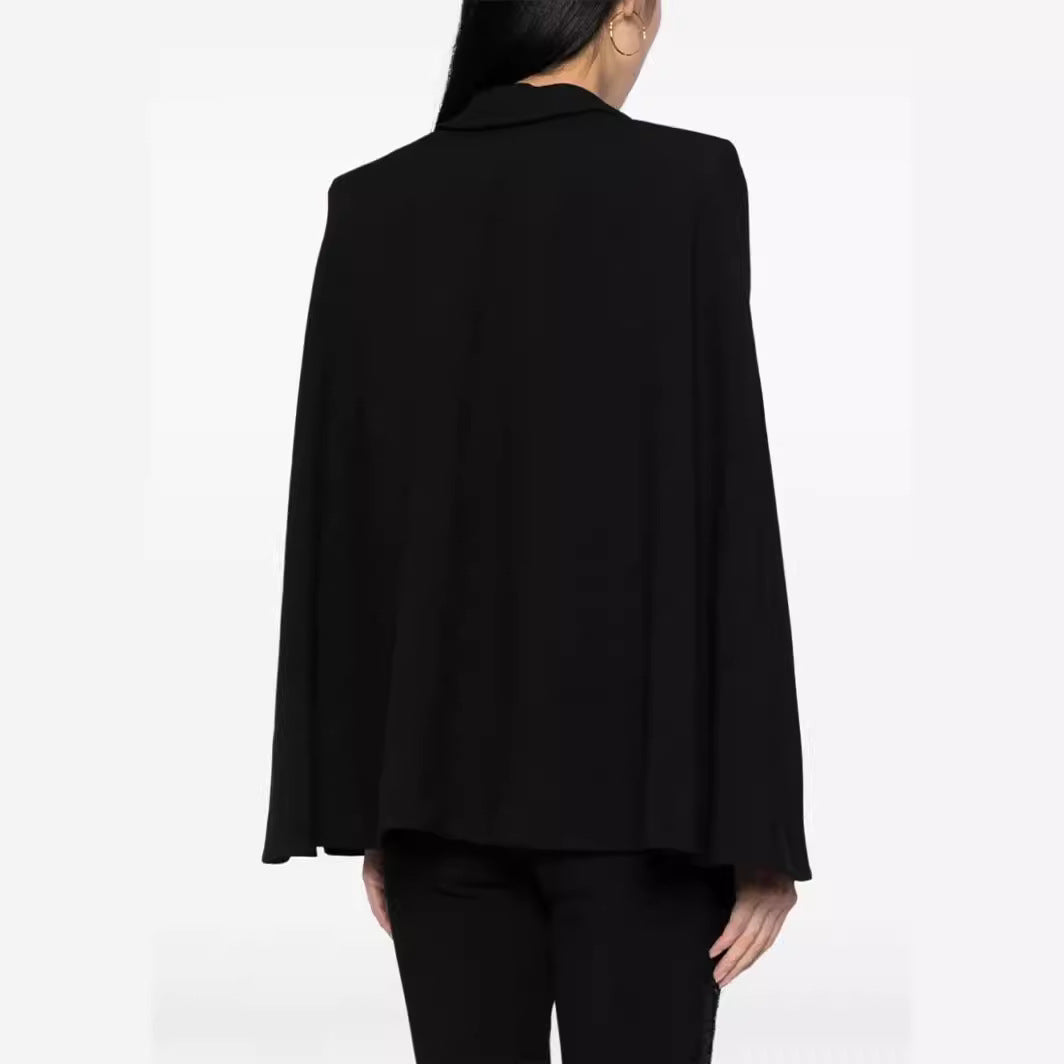Women's Two-Piece Evening Blazer Set with Cape Sleeves and Flared Marlene Pants Chichicherry