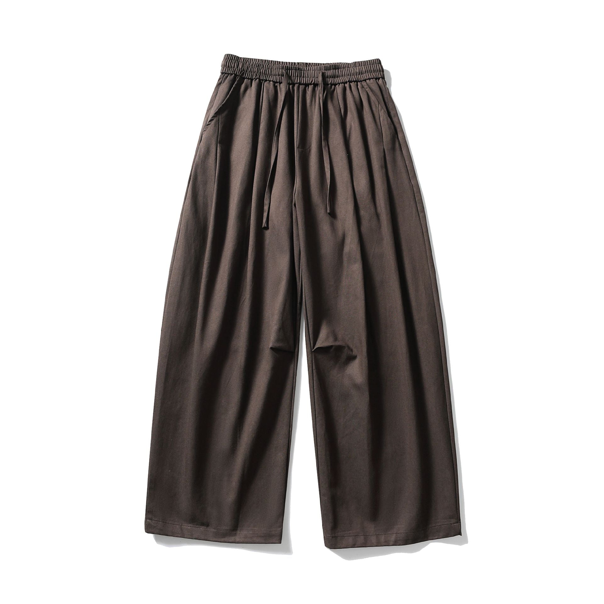 Women's Wide Culotte Pants with High Elastic Waistband and Drawstring Chichicherry