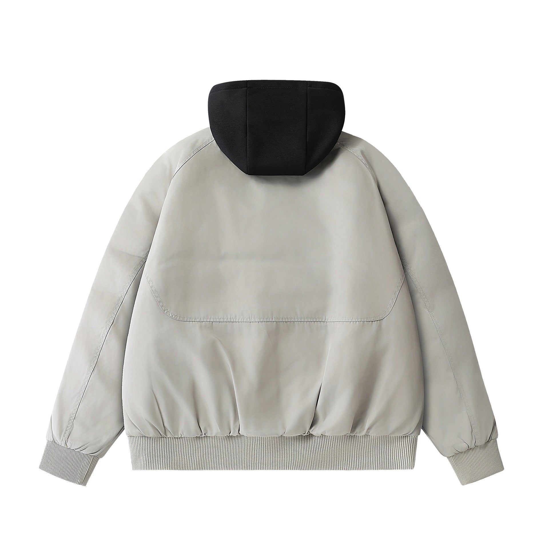 Men's Boxy Utility Bomber with quilted thermal insulation, integrated hood, and concealed zippers Chichicherry