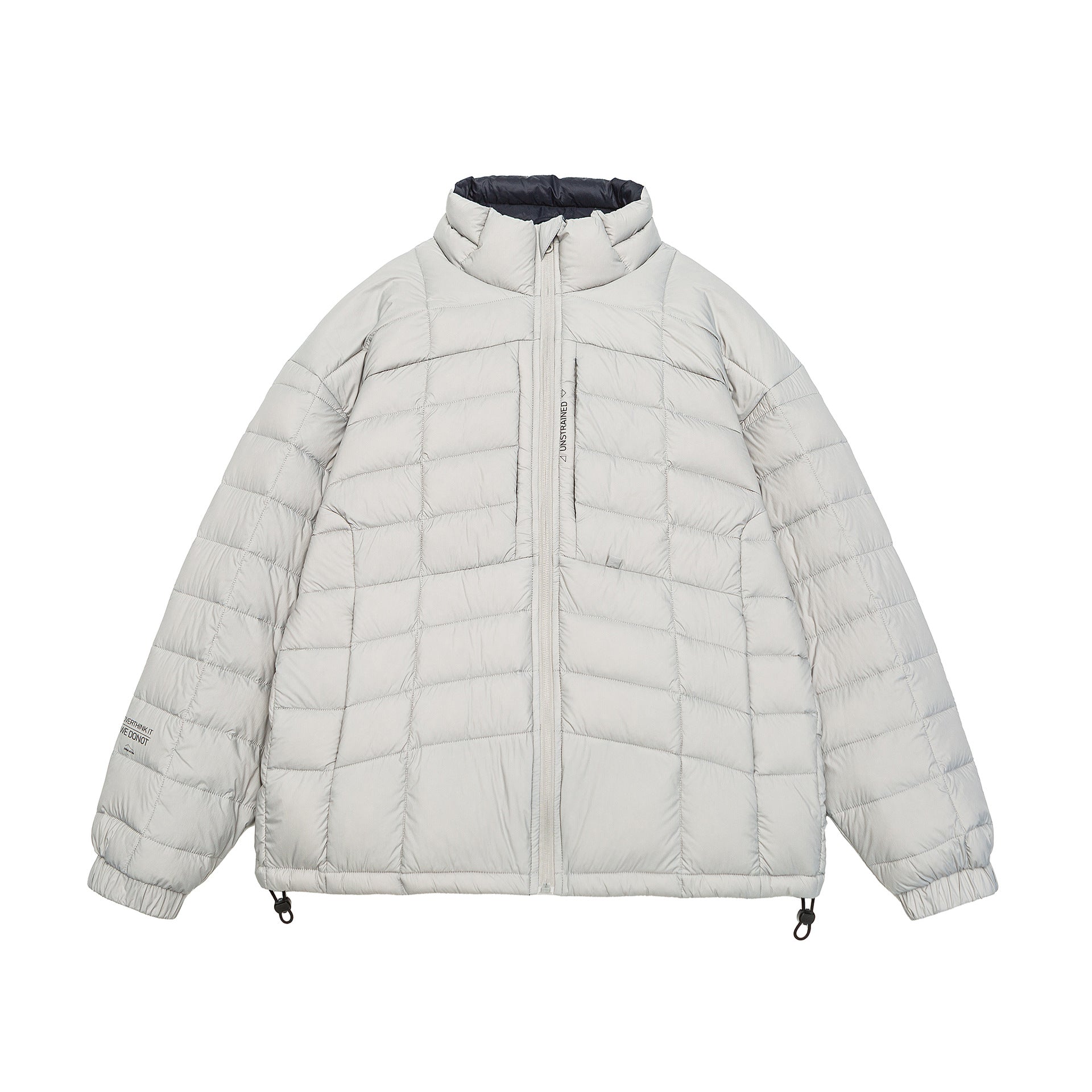 Men's short quilted insulation jacket with high stand-up collar and drawstring hem Chichicherry