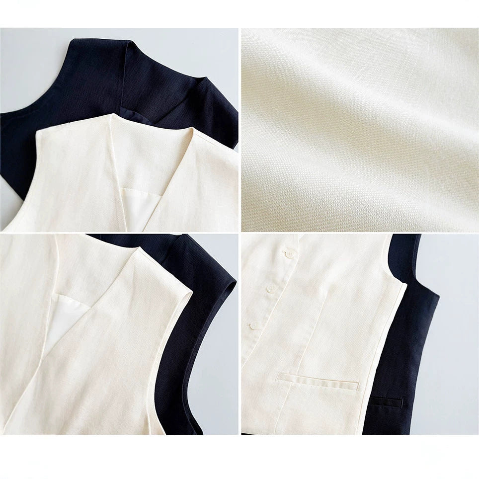 Women's Trendy Linen Vest Chichicherry
