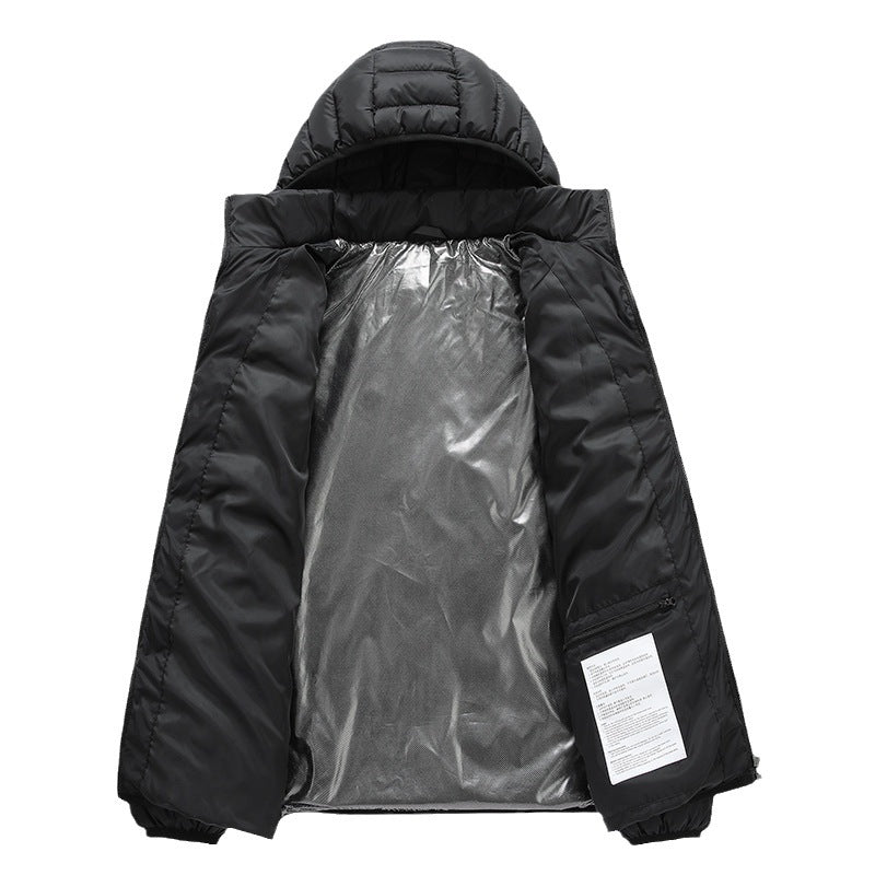 Men's Heated Puffer Jacket with Multi-Zone Heating System and Hood Chichicherry