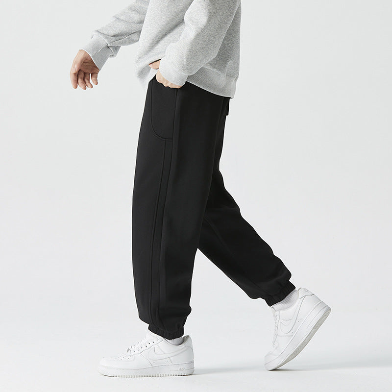 Men Comfortable Athletic Jogging Pants with Drawstring and Elastic Ankle Cuffs Chichicherry