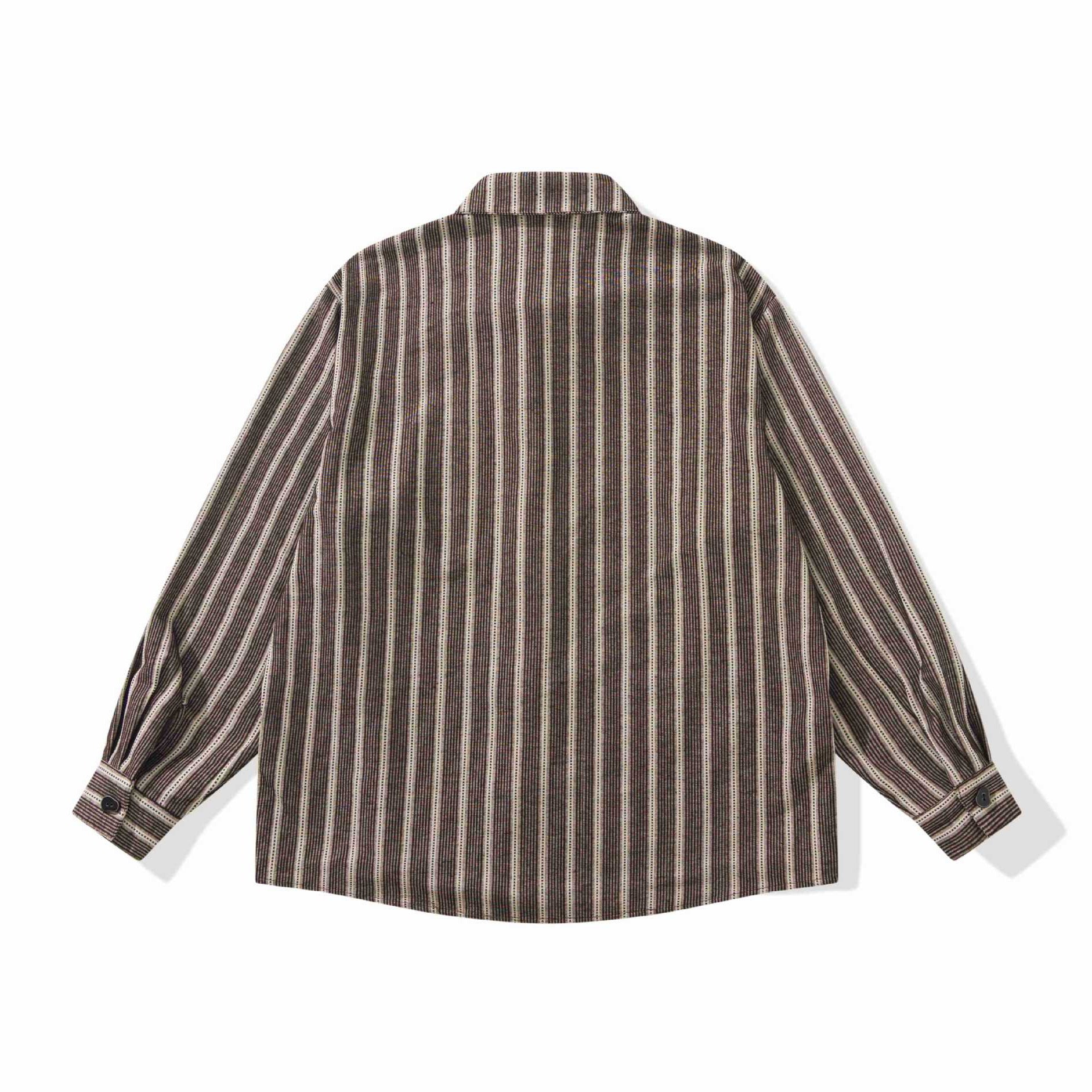 Women's Striped Overshirt Jacket with Chest Pocket Chichicherry