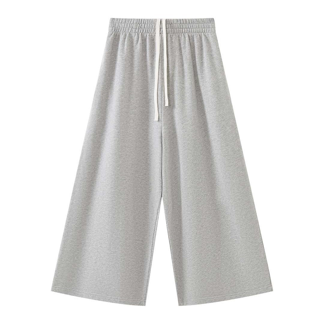 Ladies Soft High-Waist Lounge Palazzo Pants made of Sweat with Elastic Waistband Chichicherry