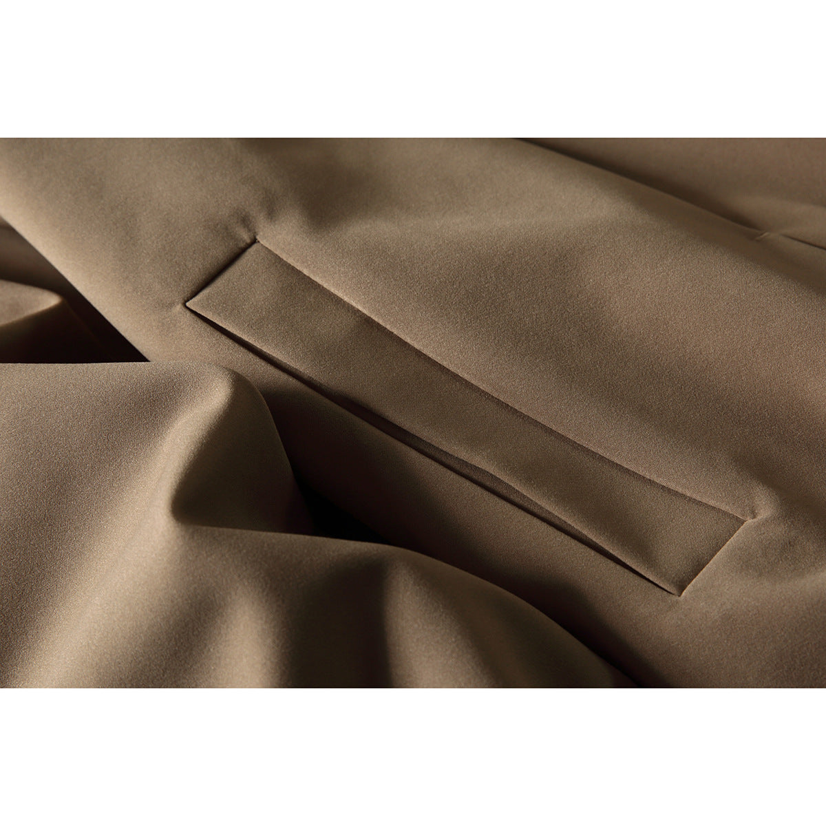 Men's Boxy Blouson Jacket in Overshirt Style with Stand Collar and Strap Detail Chichicherry