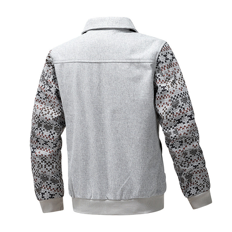 Men's zip-up knit jacket with Norwegian sleeves Chichicherry
