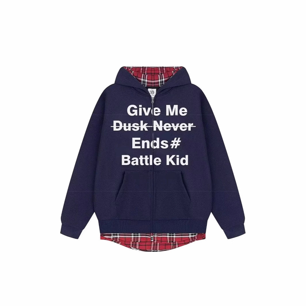 Unisex Stylish Hoodie with Checked Lining Chichicherry