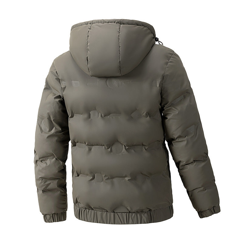 Men's Padded Winter Puffer Jacket with Hood and Windproof Thermal Insulation Chichicherry