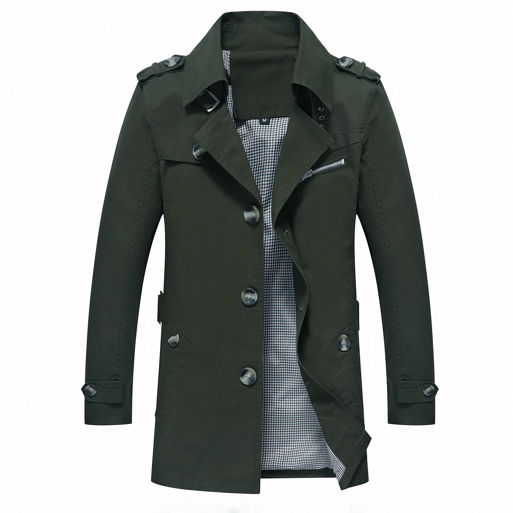 Men's Elegant Field Trench with tailored fit, shoulder flaps and adjustable cuffs Chichicherry