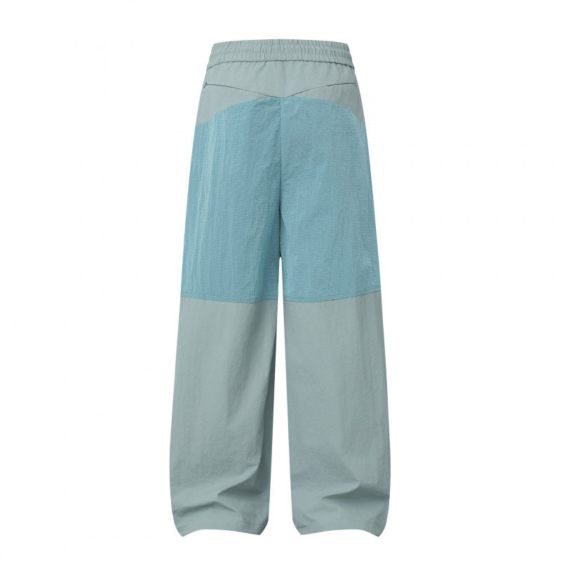 Women Wide Cargo-Style Pants with Elastic Waistband, Drawstring and Side Inset Details Chichicherry