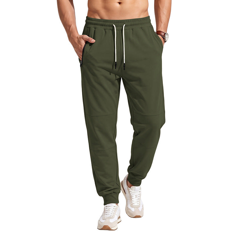 Men's Sportive Jogging Pants with Zipper Pockets, Drawstring and Elastic Cuffs Chichicherry