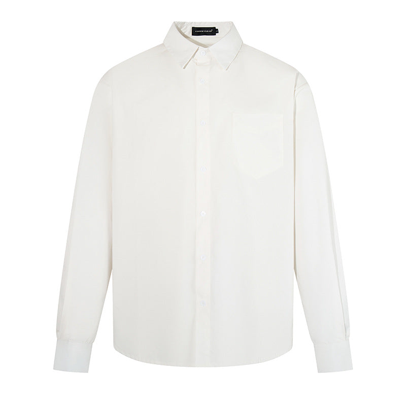 Men's Classic Shirt with Kent Collar, Chest Pocket, and Regular Fit Chichicherry