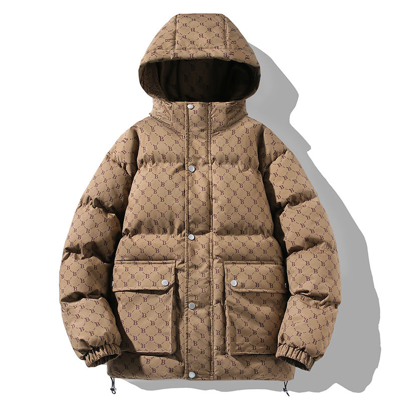 Men's padded parka with thermal insulation water-repellent surface & multifunctional pockets Chichicherry