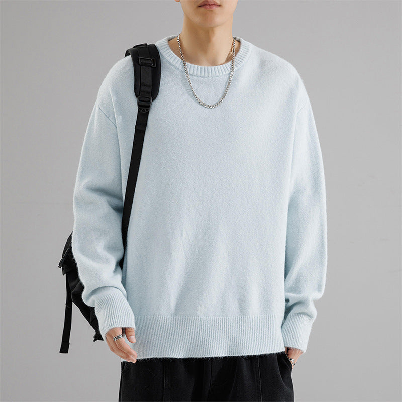 Men's Oversize Round Neck Pullover made of soft fine knit Chichicherry