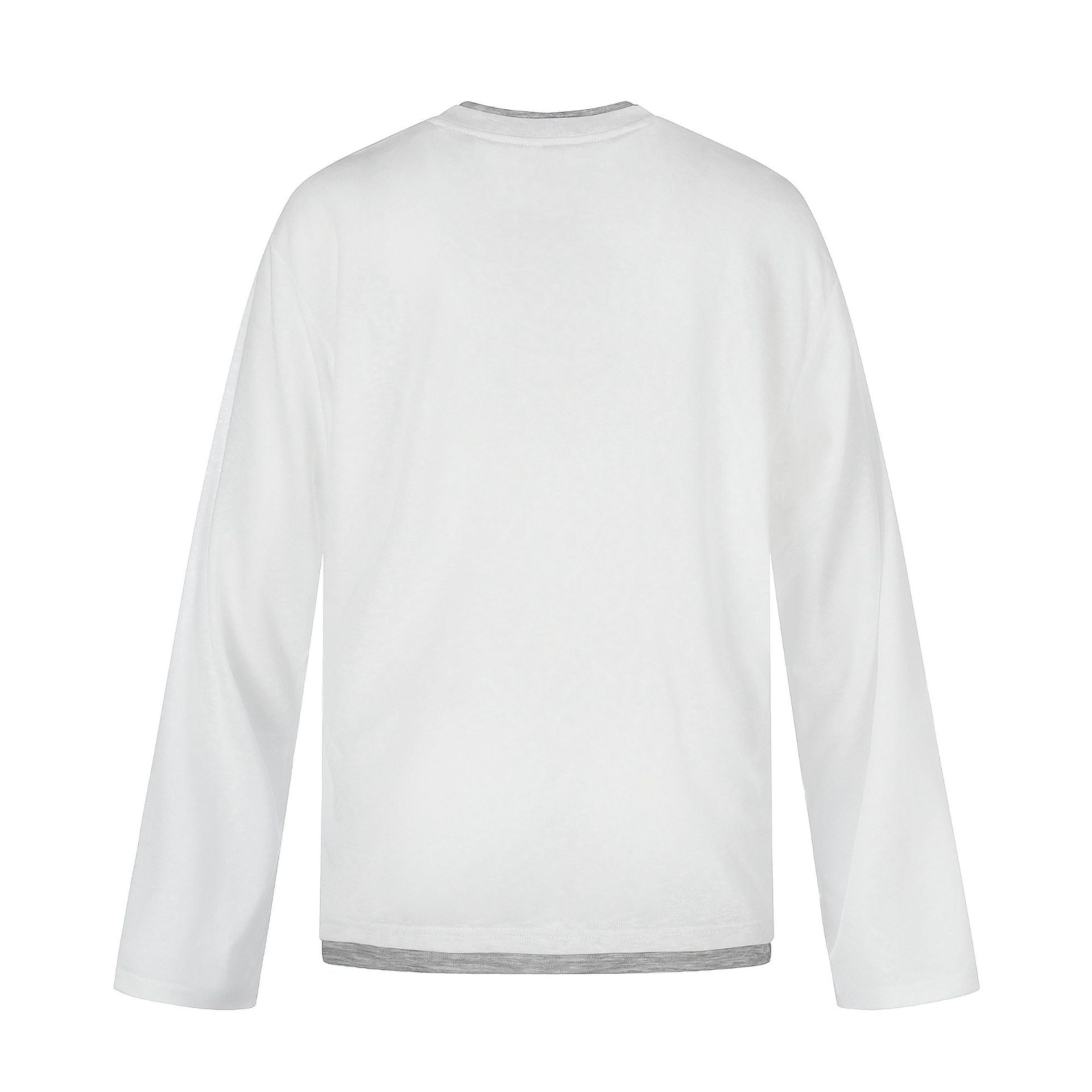 Ladies long-sleeve shirt with illustrative horse print and layer look Chichicherry