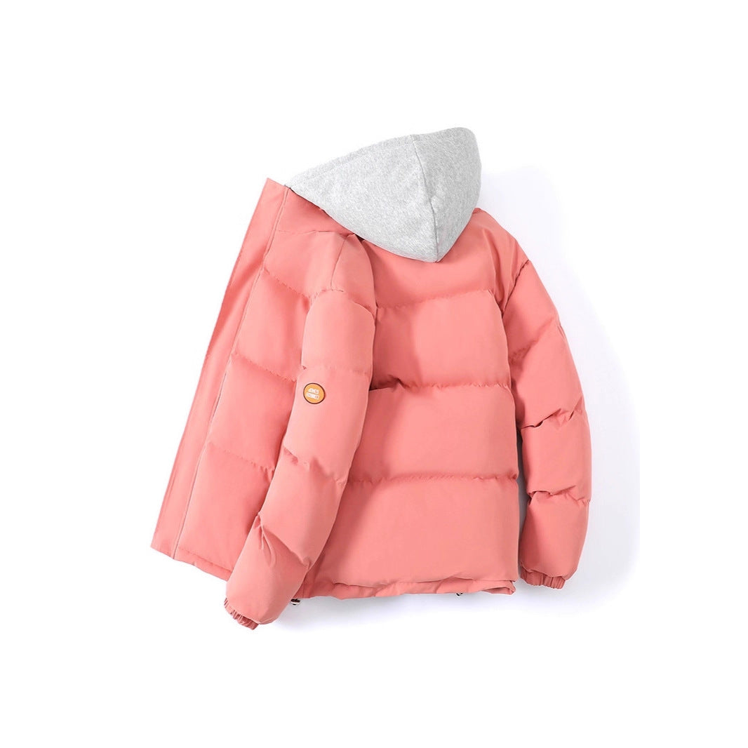Men's Padded Quilted Jacket with Integrated Hood Layer and Windproof Outer Layer Chichicherry