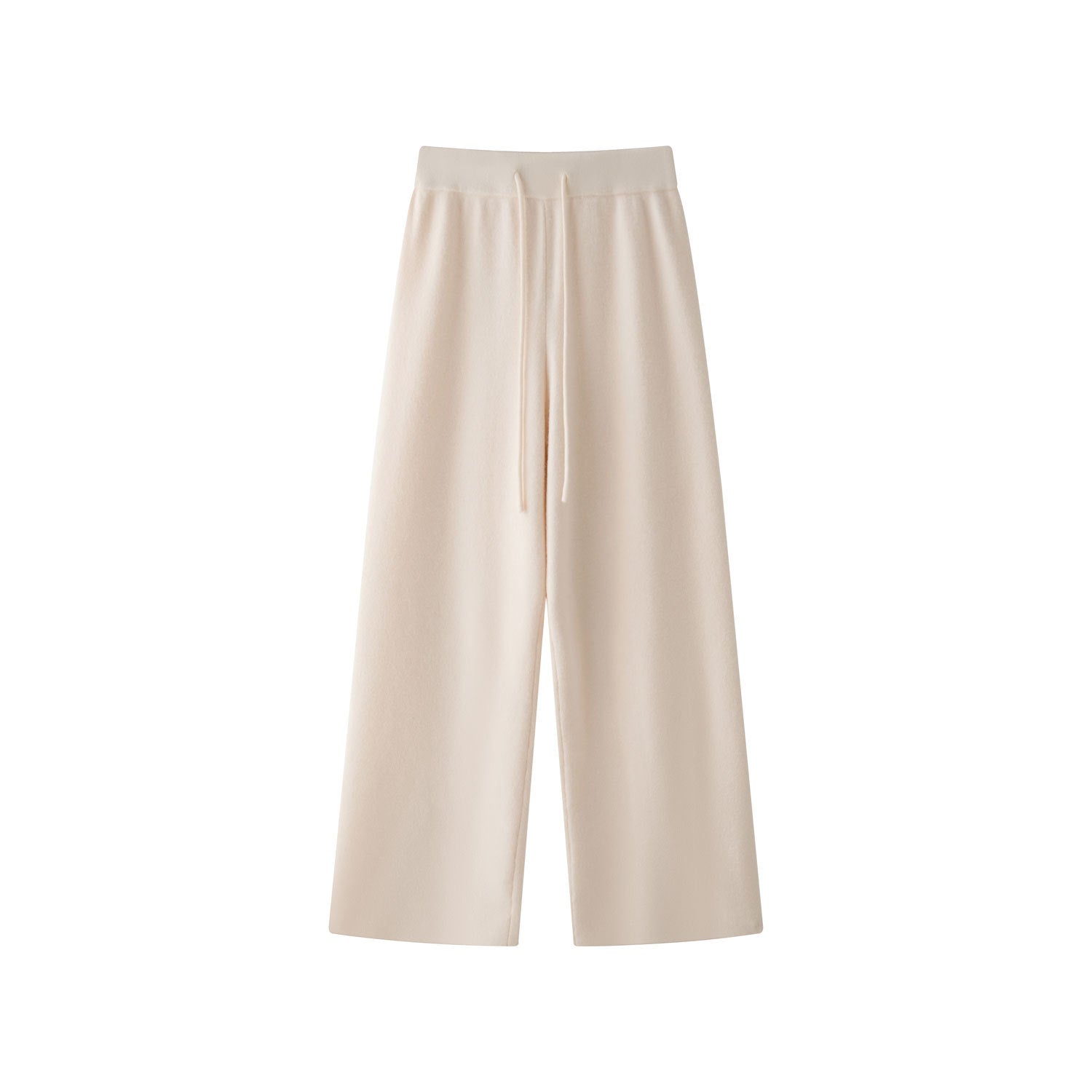 Women Wide Knit Palazzo Pants with High Waist and Drawstring Chichicherry