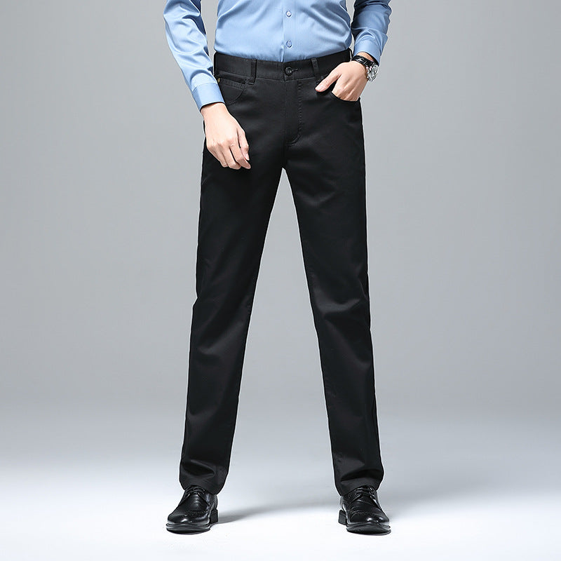 Men's stretch chinos with straight cut and crease Chichicherry