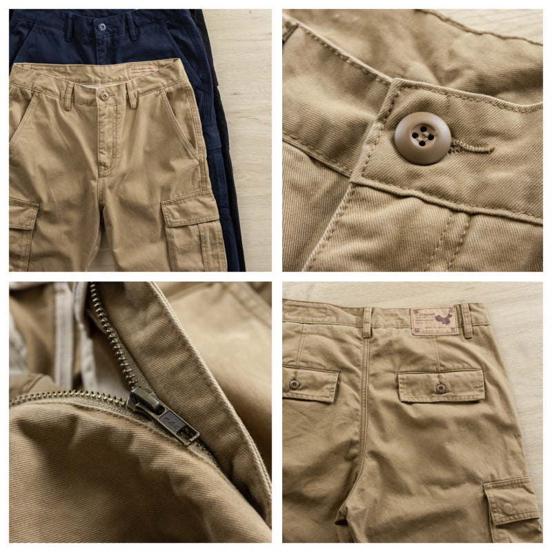 Herren Cargo-Hose mit taperter Passform, Utility-Taschen und verstärkten Nähten Chichicherry