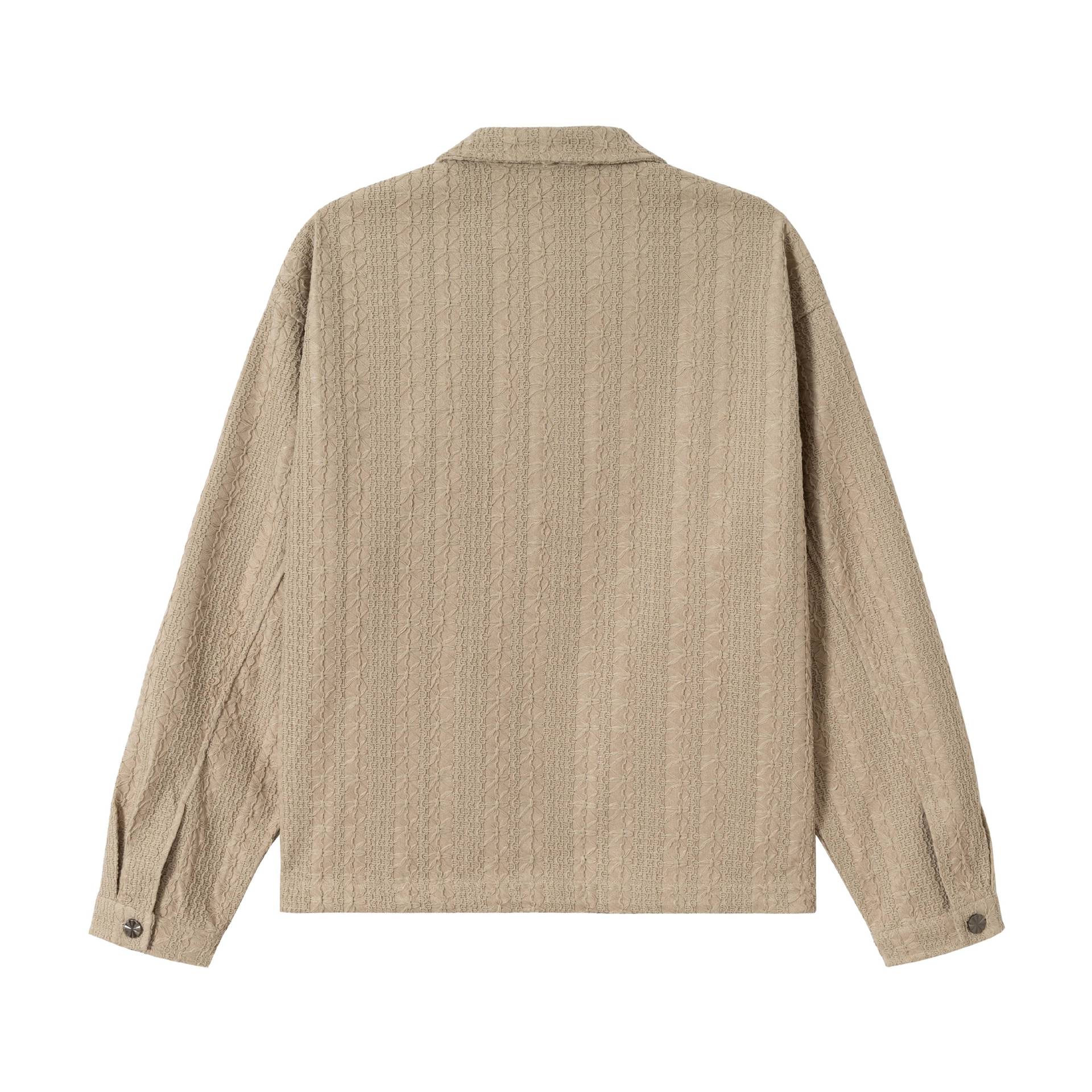 Unisex Textured Boxy Blouson Jacket with Full Zip Chichicherry