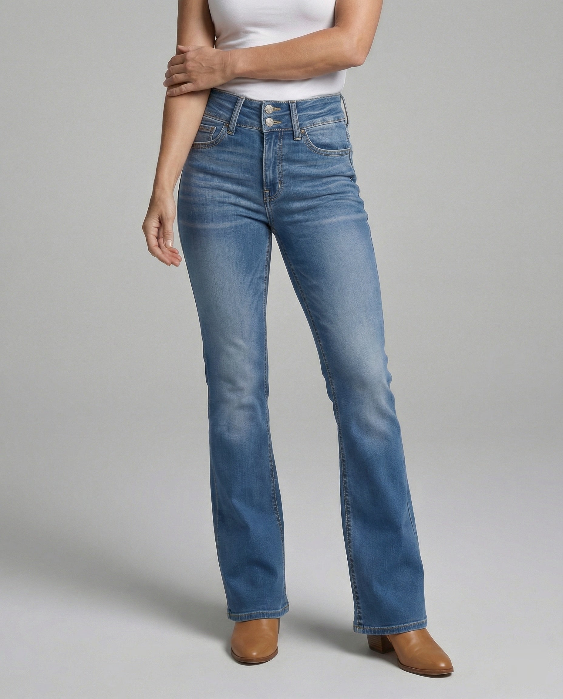 Women's High Waist Stretch Jeans Flared