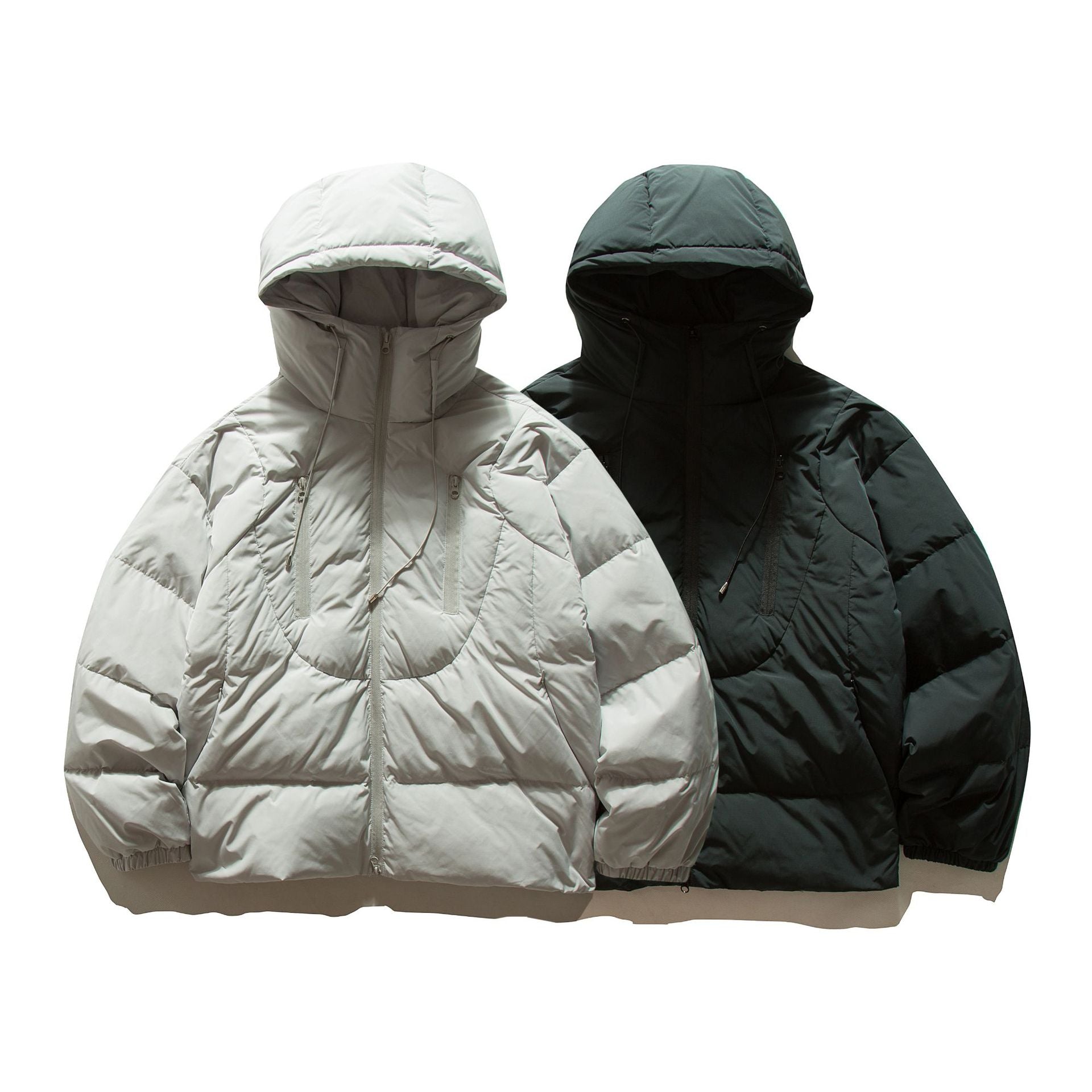Women’s oversized quilted hooded jacket with voluminous thermal padding Chichicherry