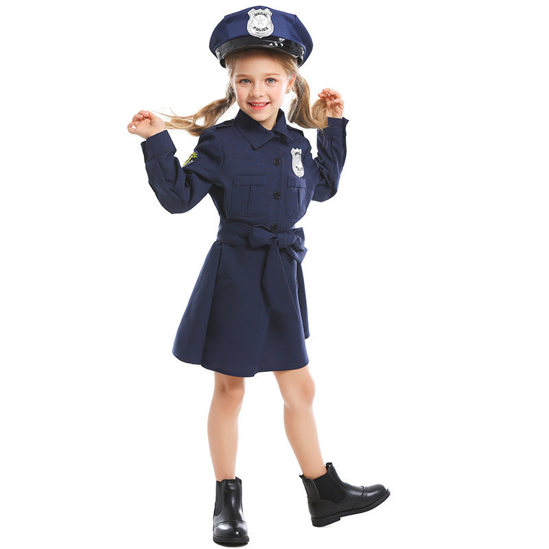 Women's Police Costume with Skirt and Cap Chichicherry