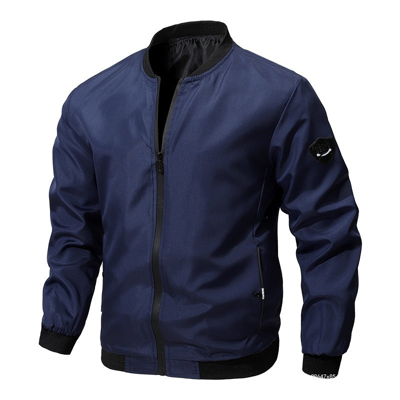 Men's lightweight water-repellent bomber jacket with zipper, ribbed hem & concealed pockets Chichicherry