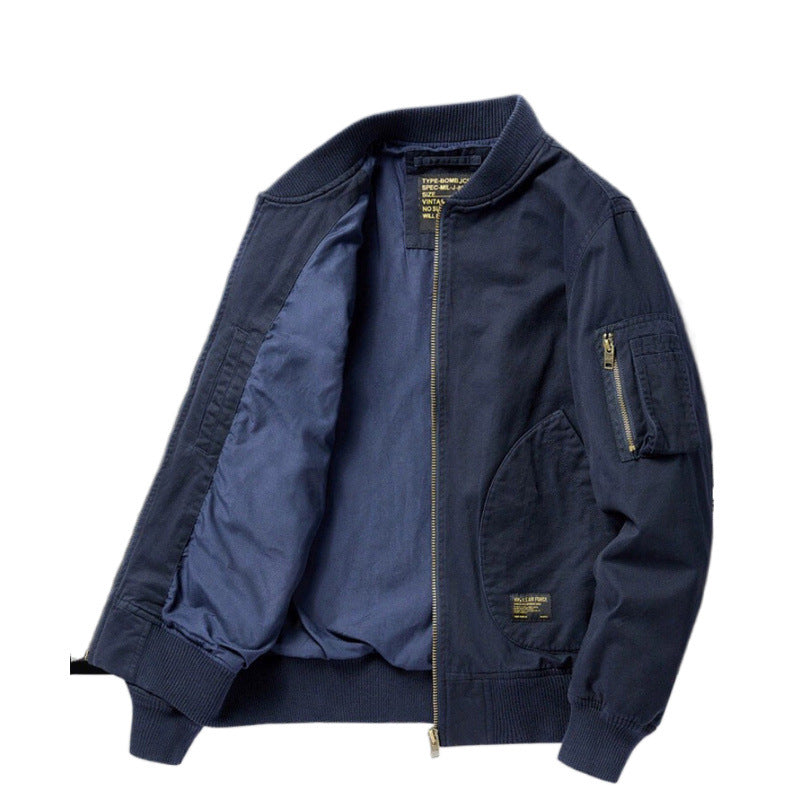 Herren Bomberjacke im Utility-Stil mit Ärmel‑Tasche und Rippbündchen Chichicherry
