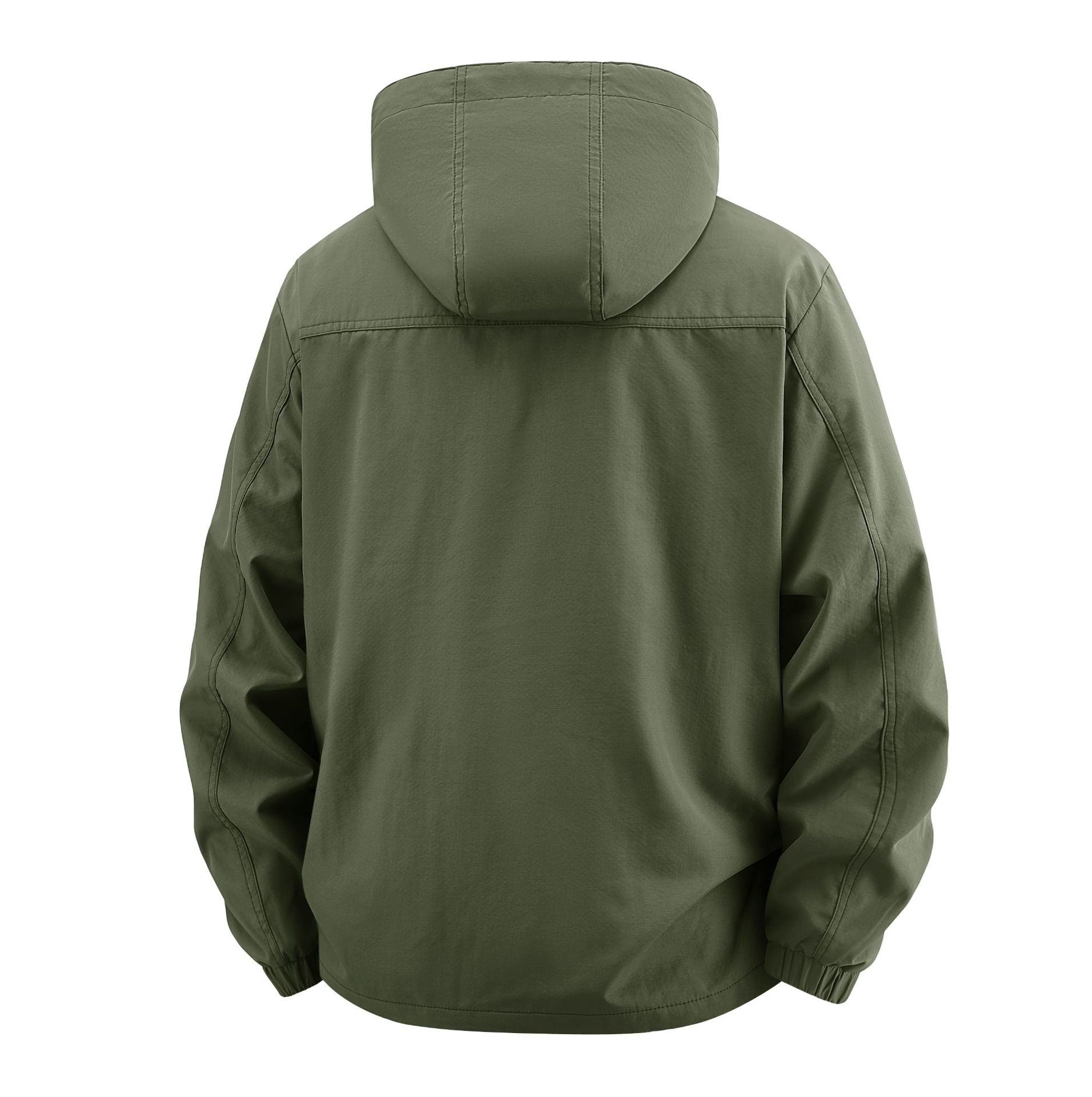 Men's Field Utility Outdoor Jacket with Hood, Multi-Pockets and Mesh Lining Chichicherry