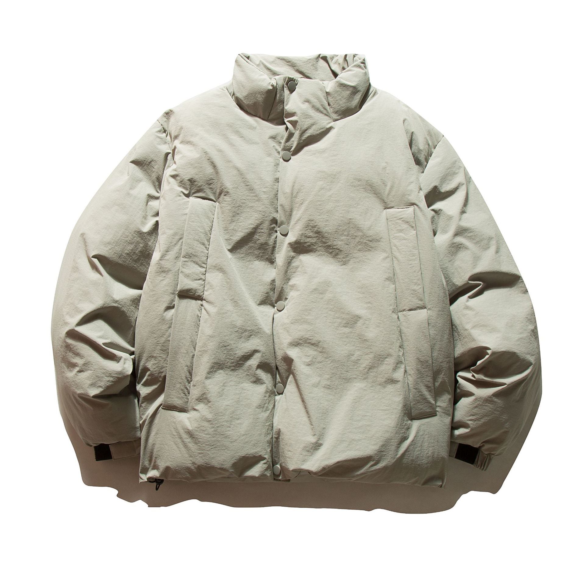 Unisex Boxy-insulated short jacket with padded filling and high stand-up collar Chichicherry