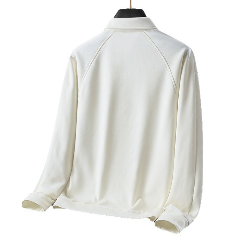 Men's Polo Sweatshirt with Half Zip and Warming Fleece Lining Chichicherry