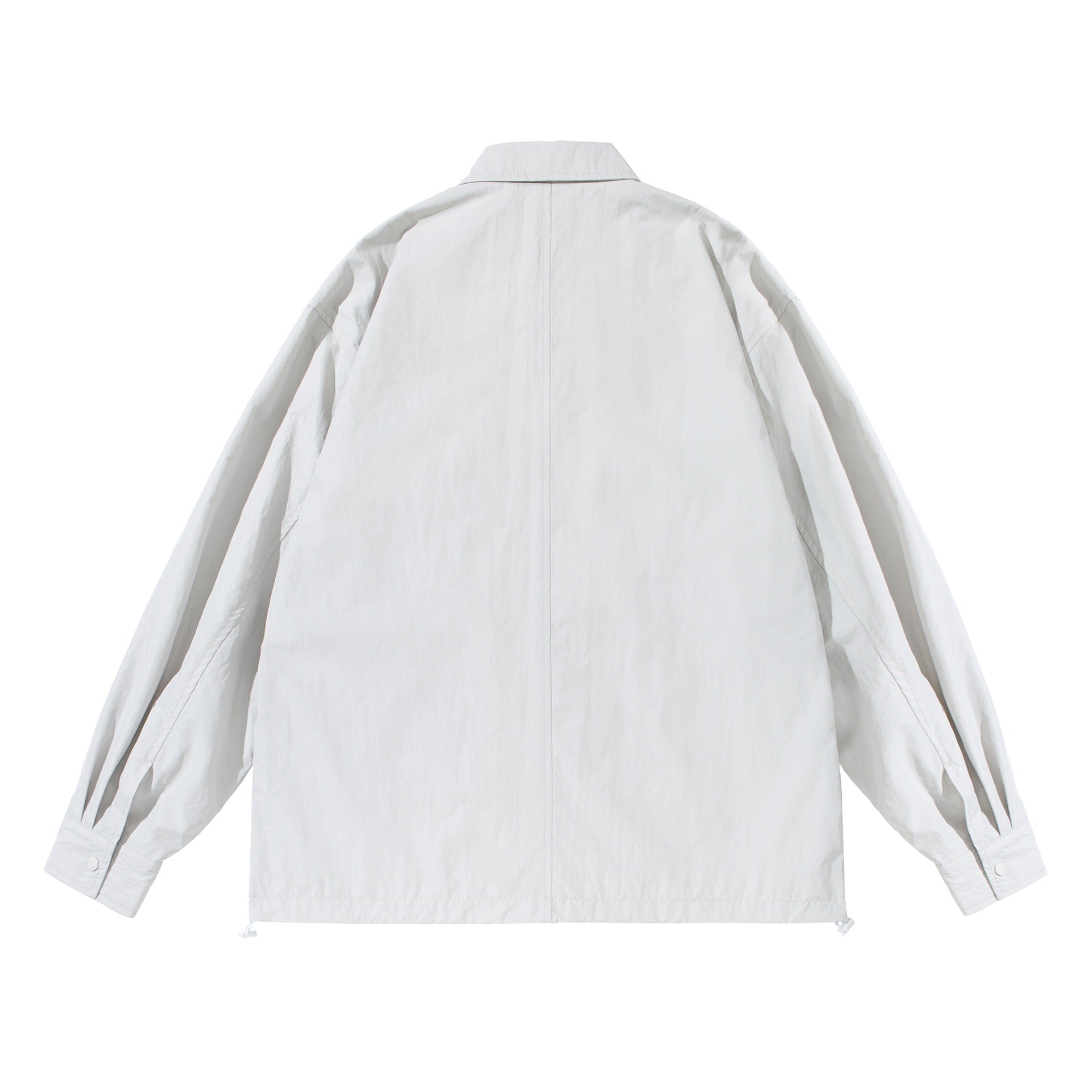 Unisex Oversize shirt jacket with snap button placket and flap pockets Chichicherry