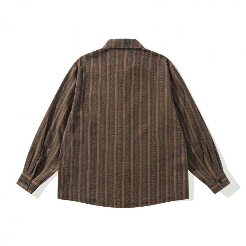 Unisex Lockeres Oversize Shirt made of linen blend with fine waffle texture and breast pocket Chichicherry