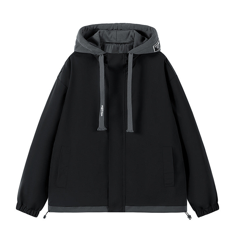 Men's two-layer softshell overlay jacket with hood, wind and water repellent membrane and adjustable hem Chichicherry