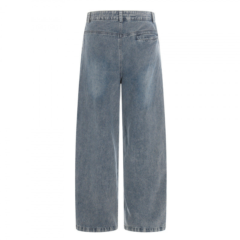Women's high-cut wide-leg jeans in utility style with patch pockets Chichicherry