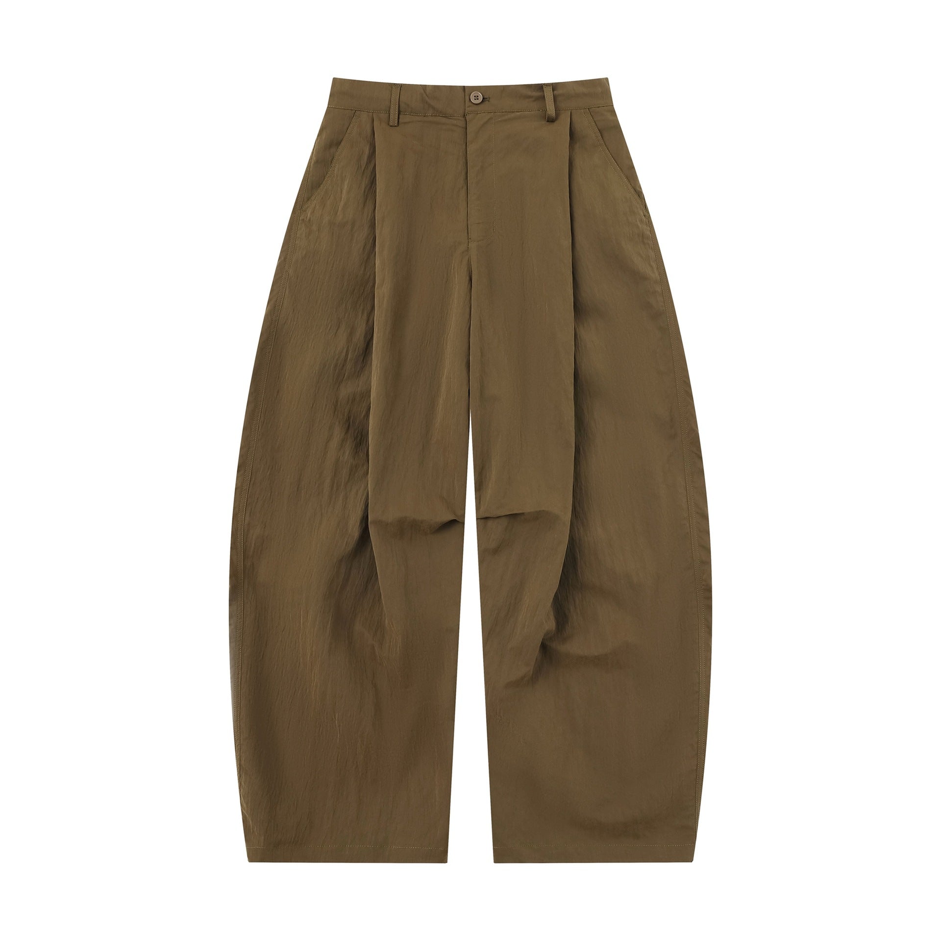 Women's Wide Culotte Pants with High Waist and Textured Cotton Blend Chichicherry