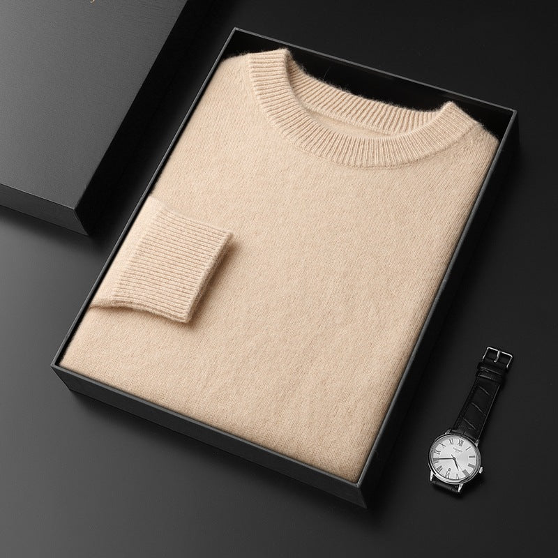 Men's Round Neck Pullover in Cashmere Look with Extra Soft Pile and Gift Box Chichicherry