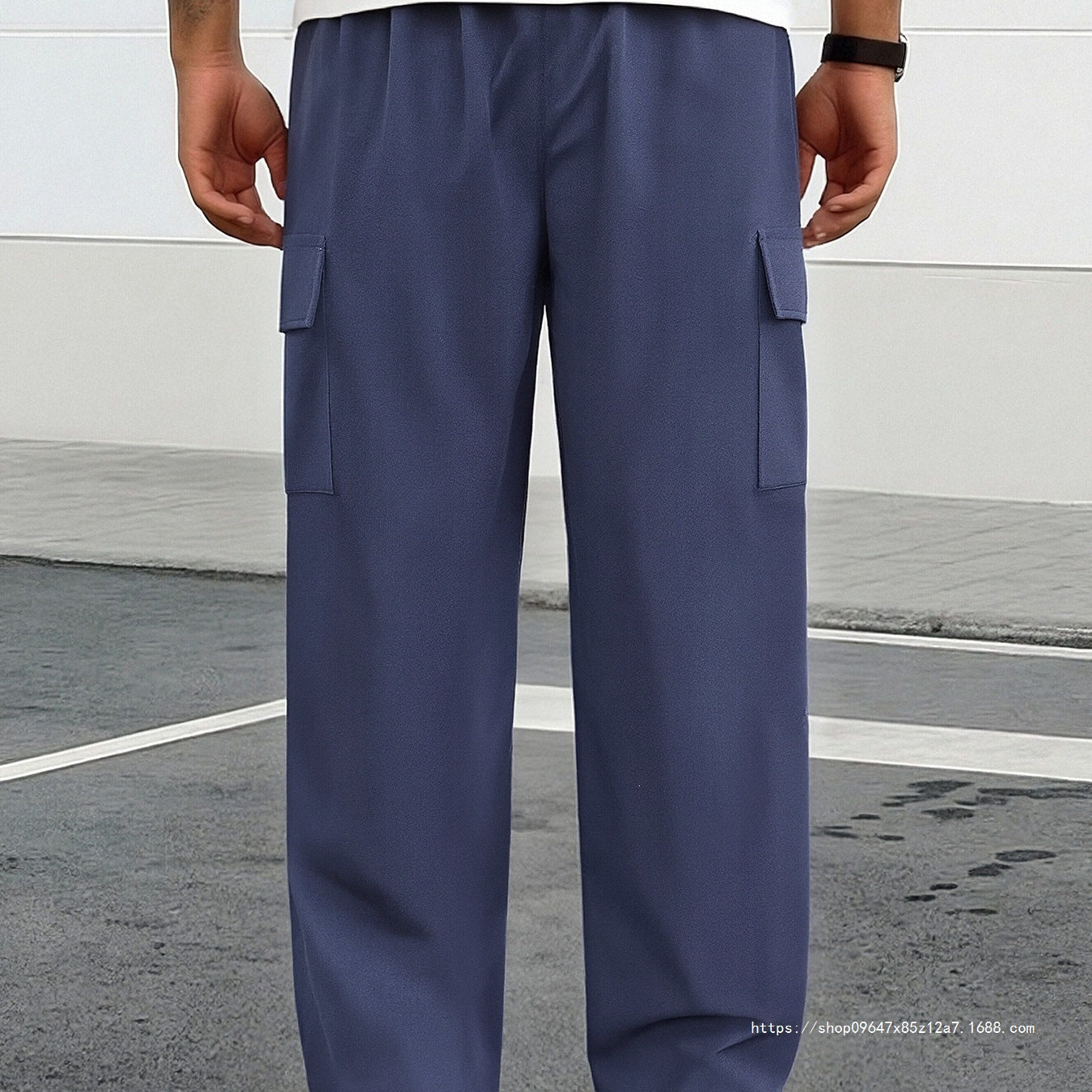 Men's Tapered Cargo Jogging Pants with concealed drawstring, zip pocket & utility flap Chichicherry