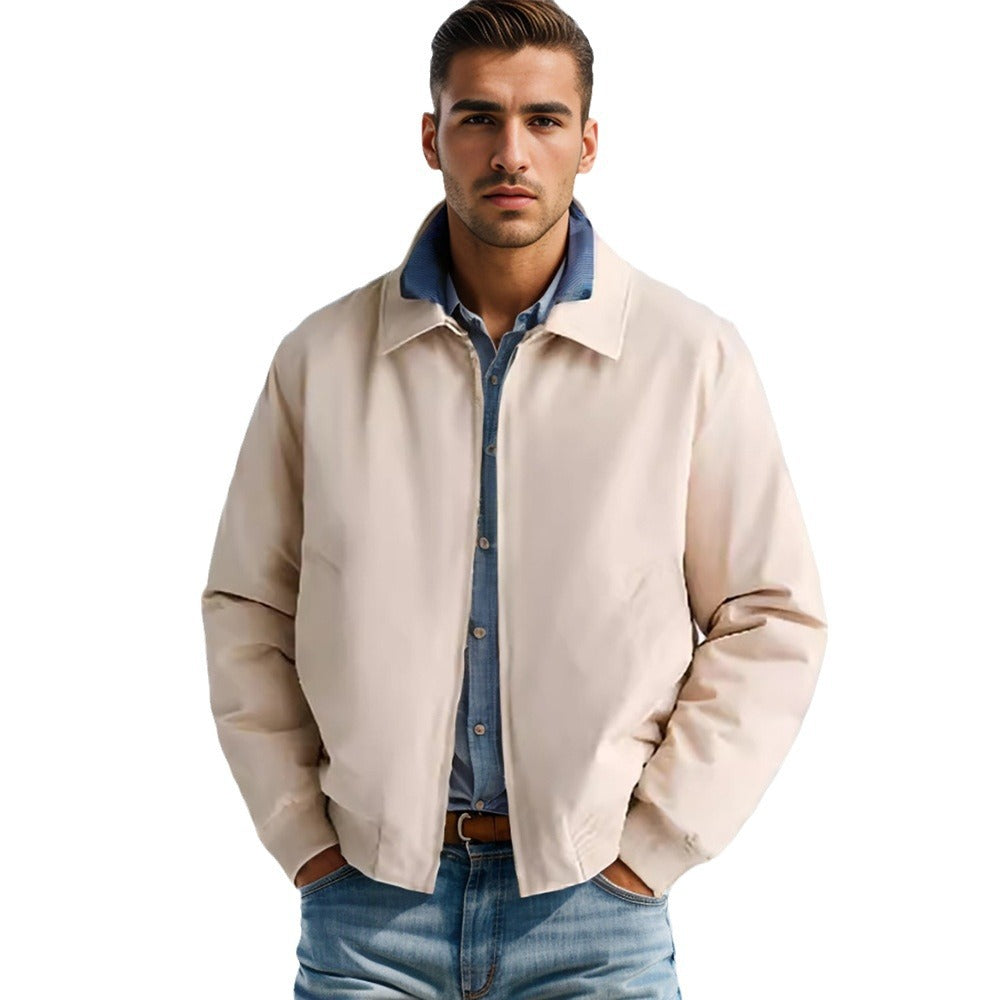 Men's Harrington jacket with zipper, lightly padded and ribbed cuffs Chichicherry