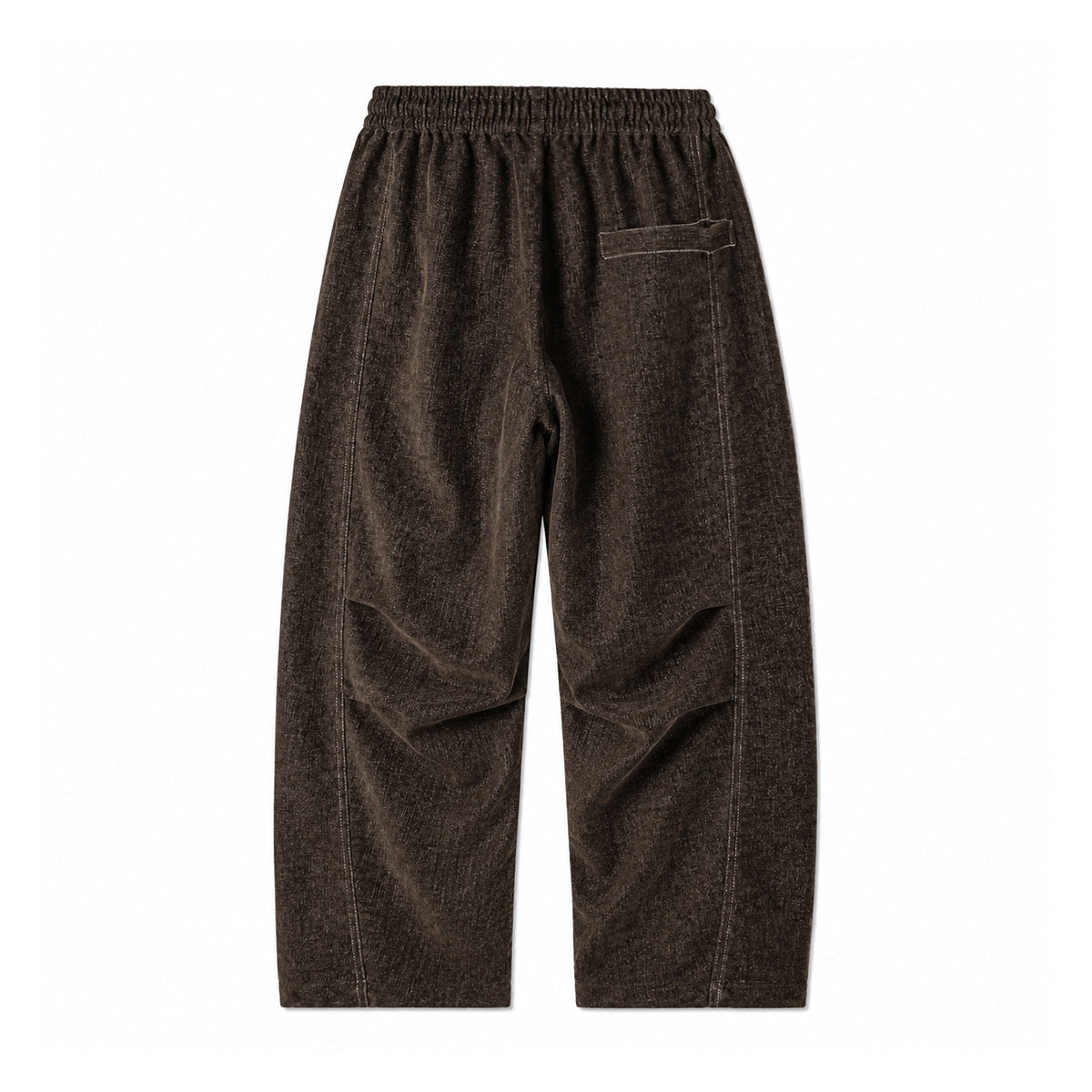 Ladies Wide Relaxed Pants in Denim Look with Elastic Waistband and Drawstring Chichicherry