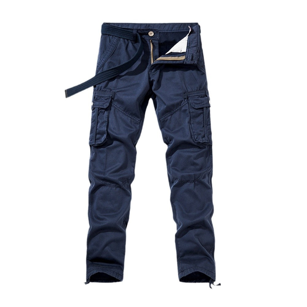 Men's cargo work pants with reinforced knees, multi-pockets and drawstring waistband Chichicherry