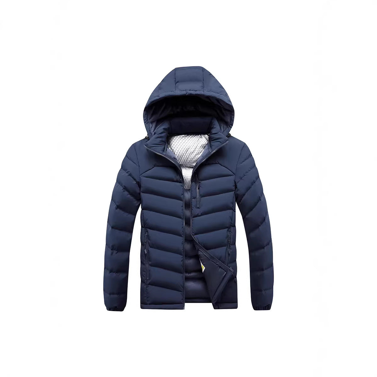 Men's Insulated Padded Jacket with Hood and Thermoreflect Inner Lining Chichicherry
