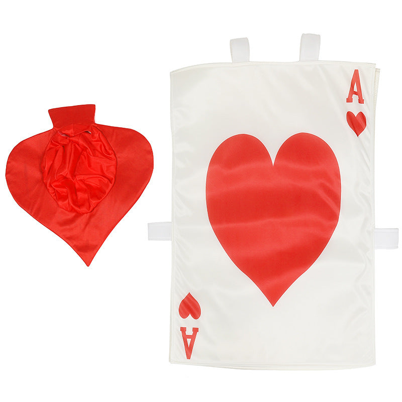Men's costume as playing card with heart motif Chichicherry
